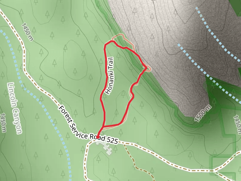 Honanki Heritage Site Trail mobile static map