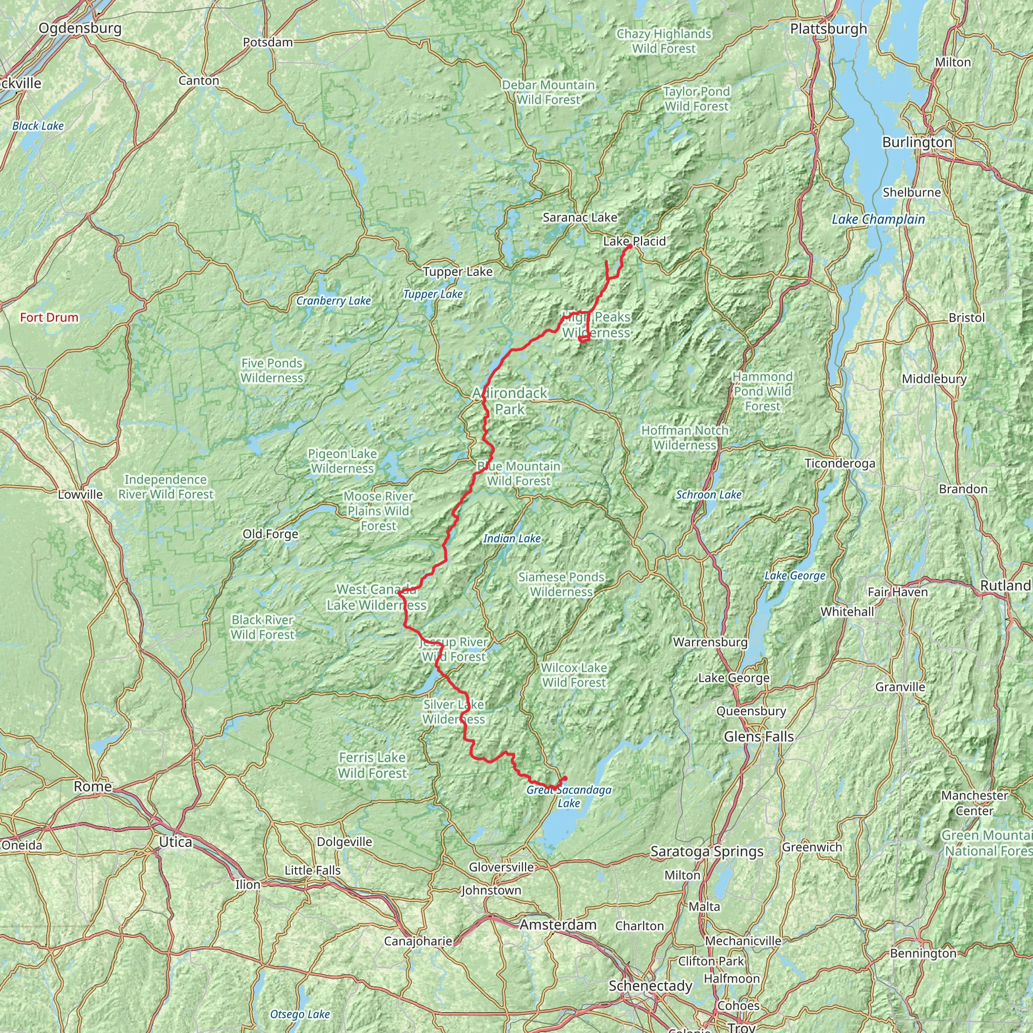 Northville - Placid Trail mobile static map
