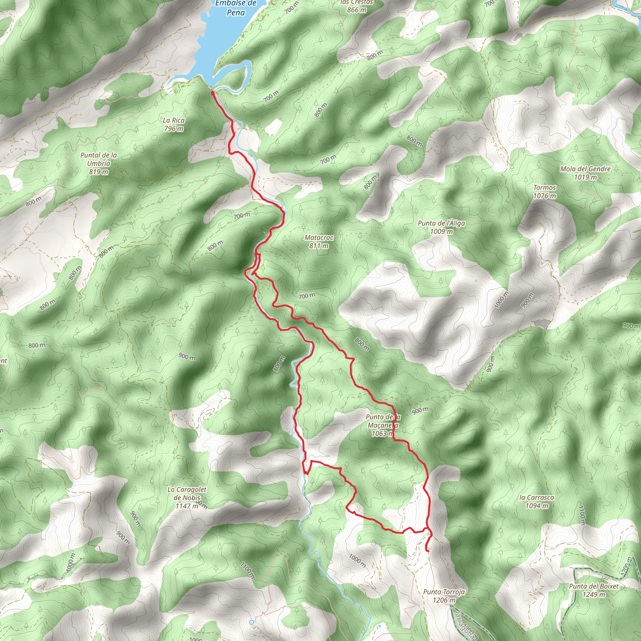 Route of San Miguel de Espinalvà PR TE 155 mobile static map