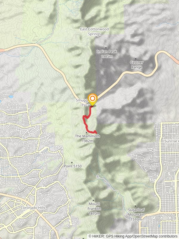 South Franklin Mountain via Ron Coleman Trail from Woodrow Bean Transmountain Road
