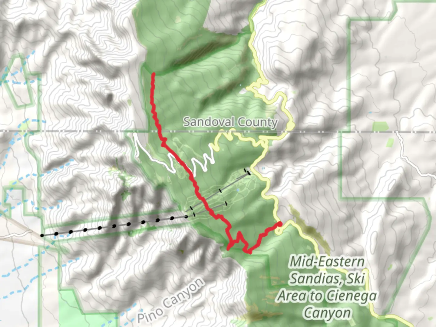 An image depicting the trail Tree Spring and 10K Trail and its surrounding area.
