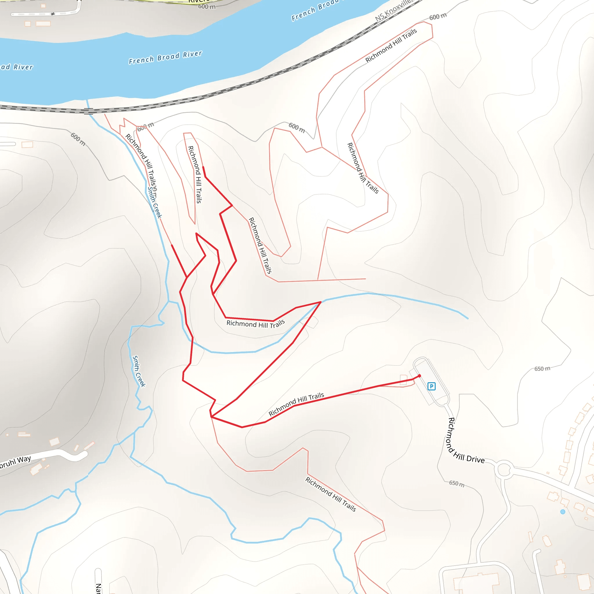 Richmond Hill Trail mobile static map