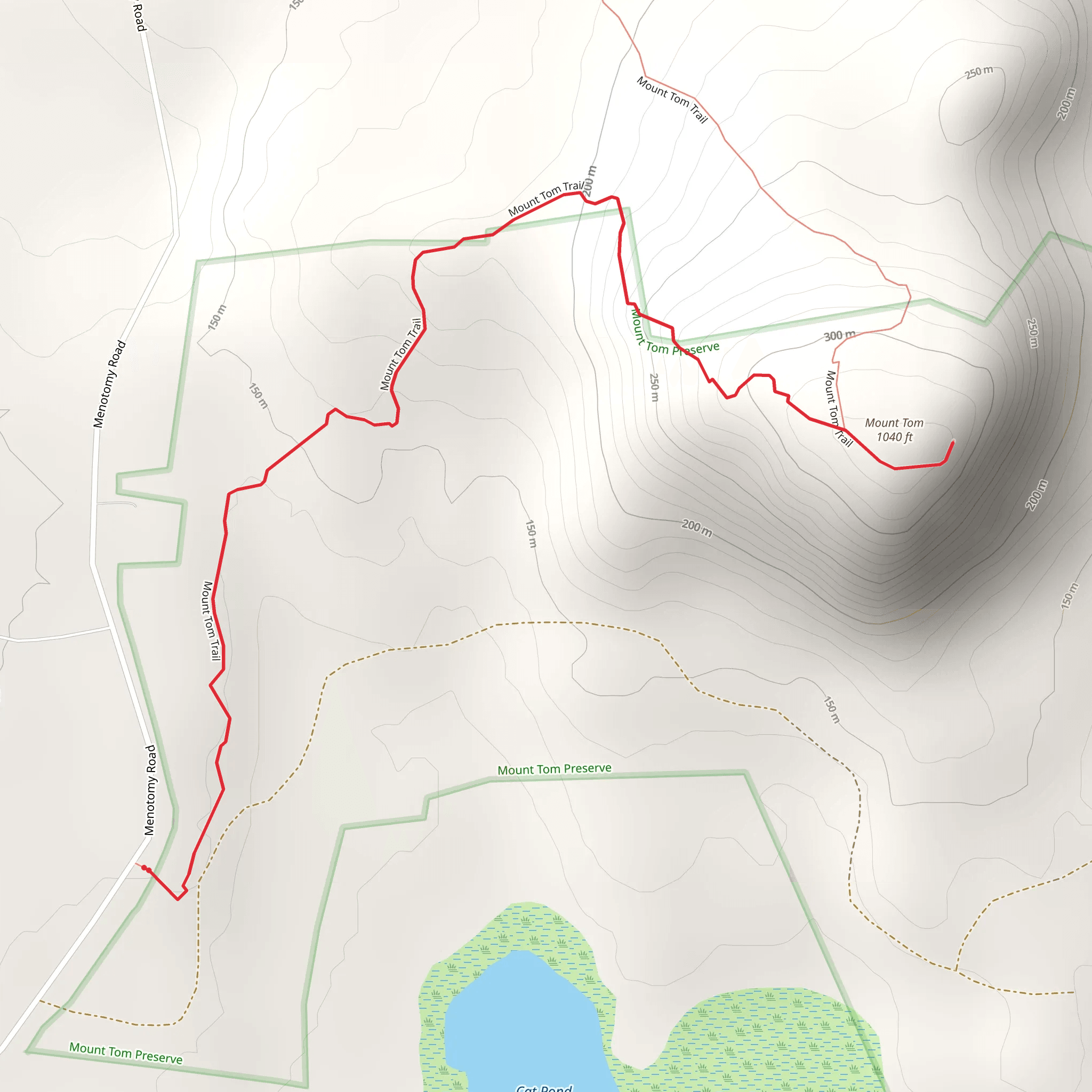 Mount Tom Trail mobile static map