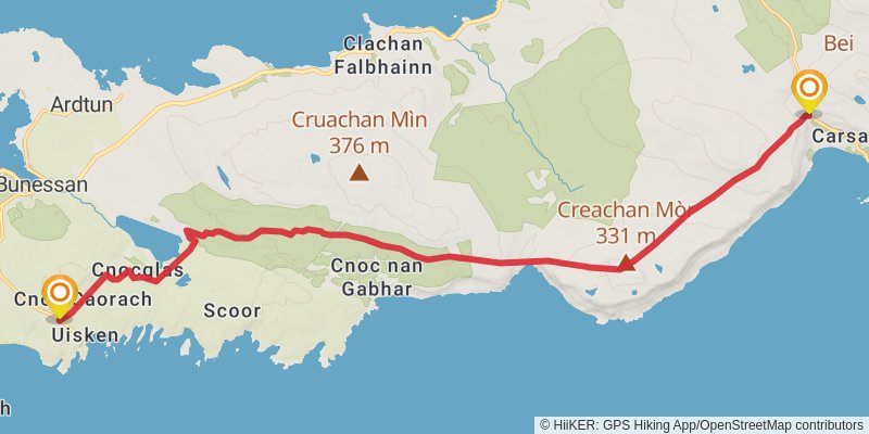 St Columba's Way stage 2 Map