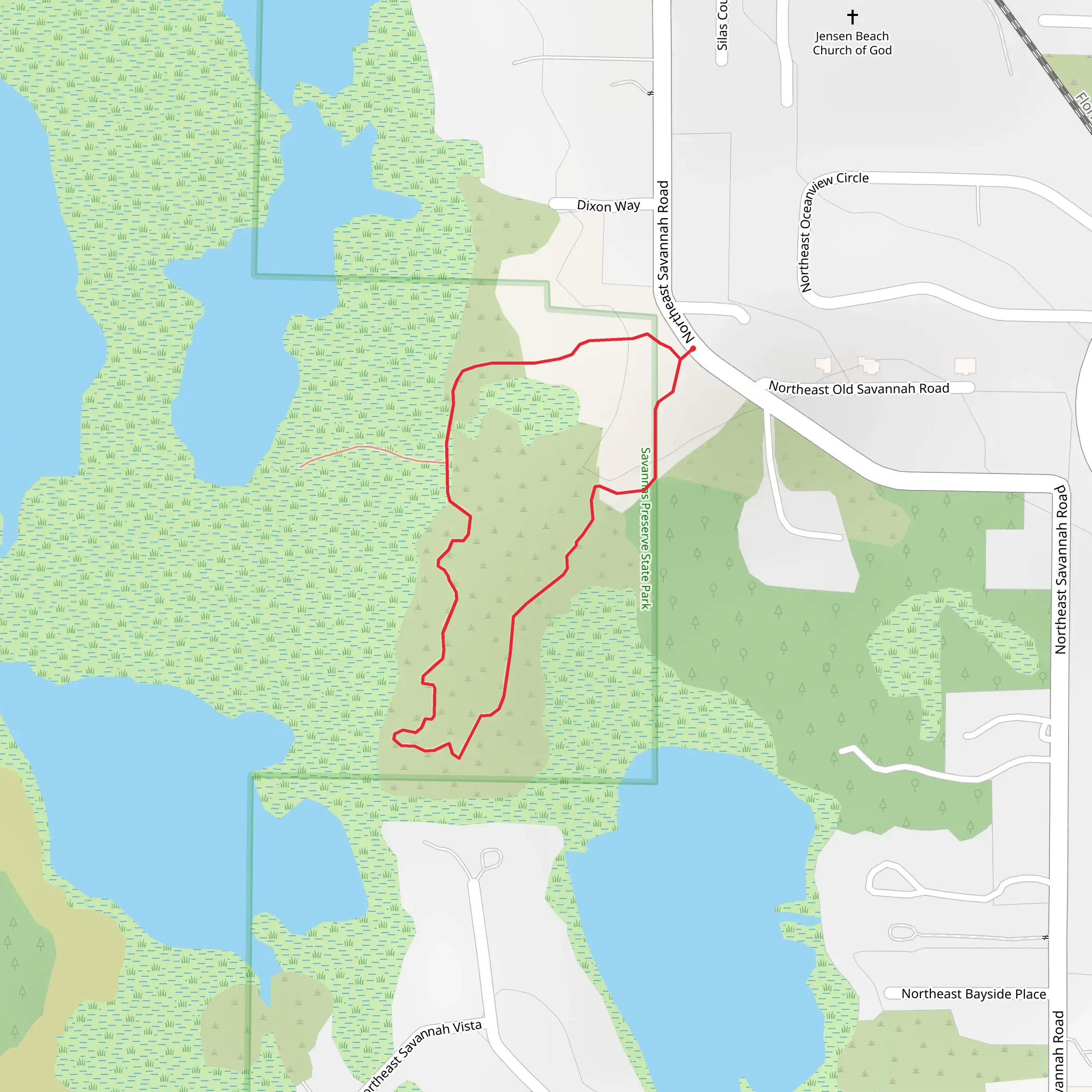 Northeast Savannah Road Loop mobile static map