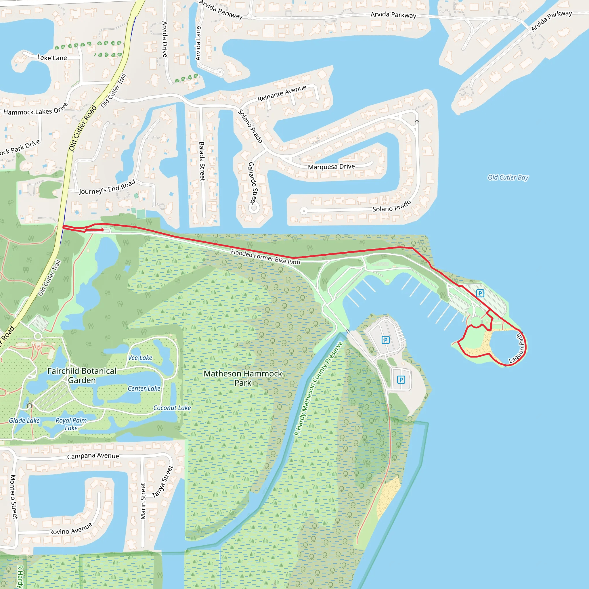 Flooded Former and Lagoon Path mobile static map