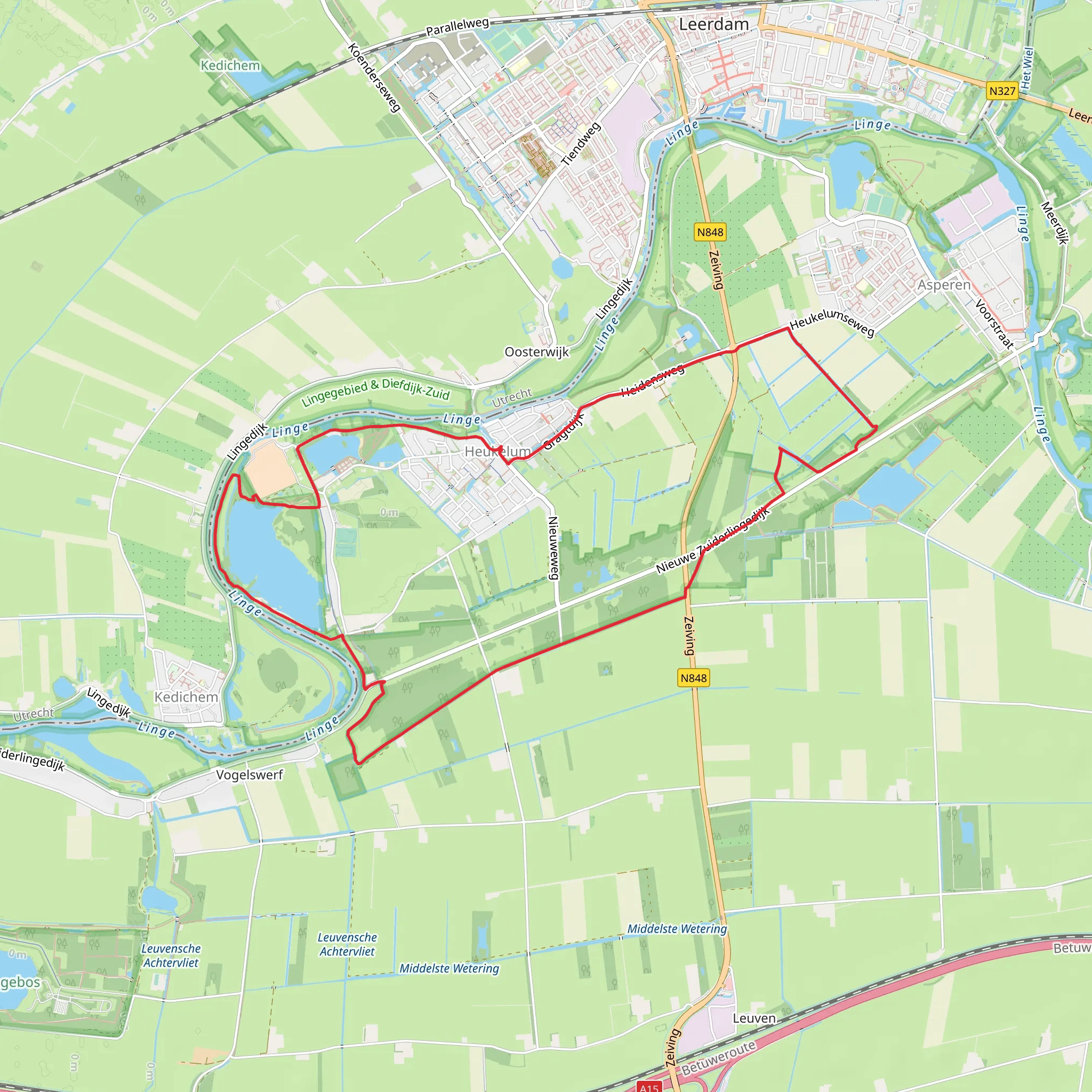 Heidens Weg and Tiend Weg Loop mobile static map