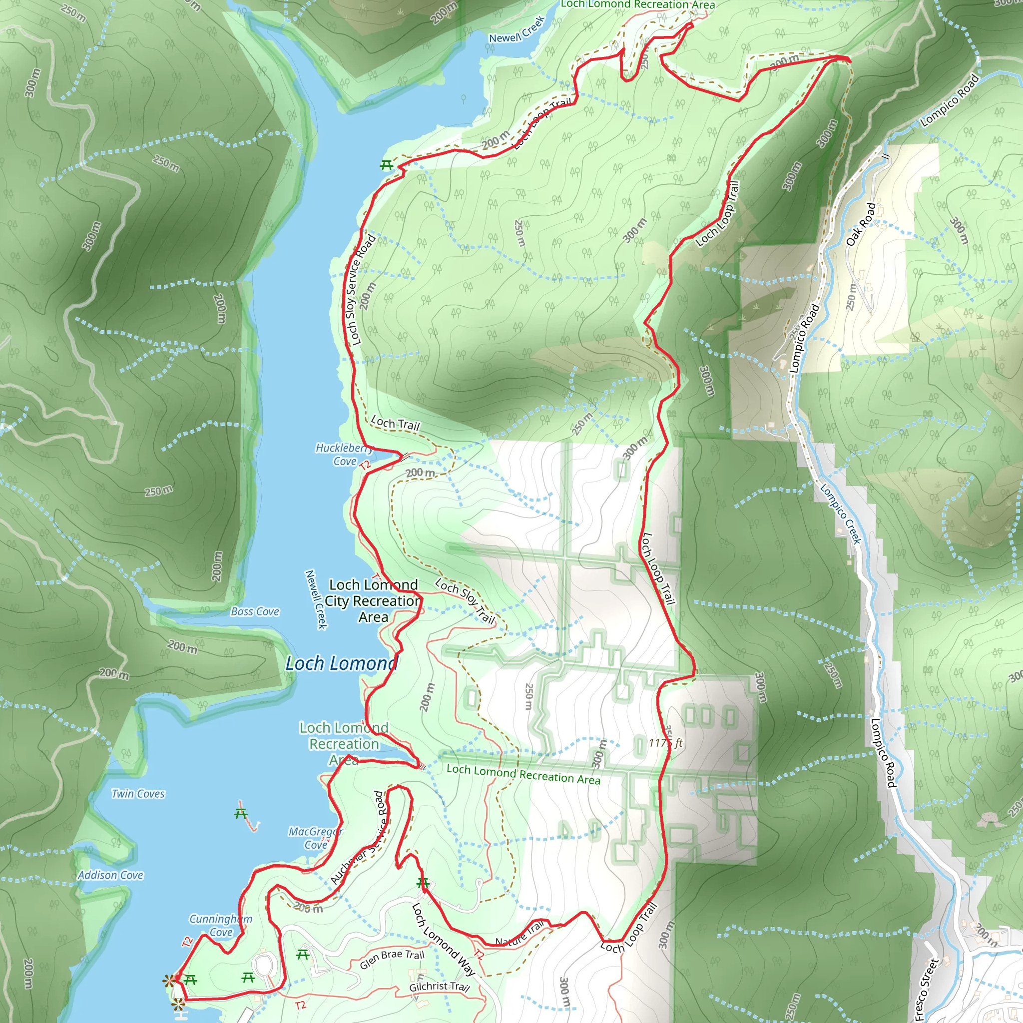 Loch Lomond Way Loop mobile static map