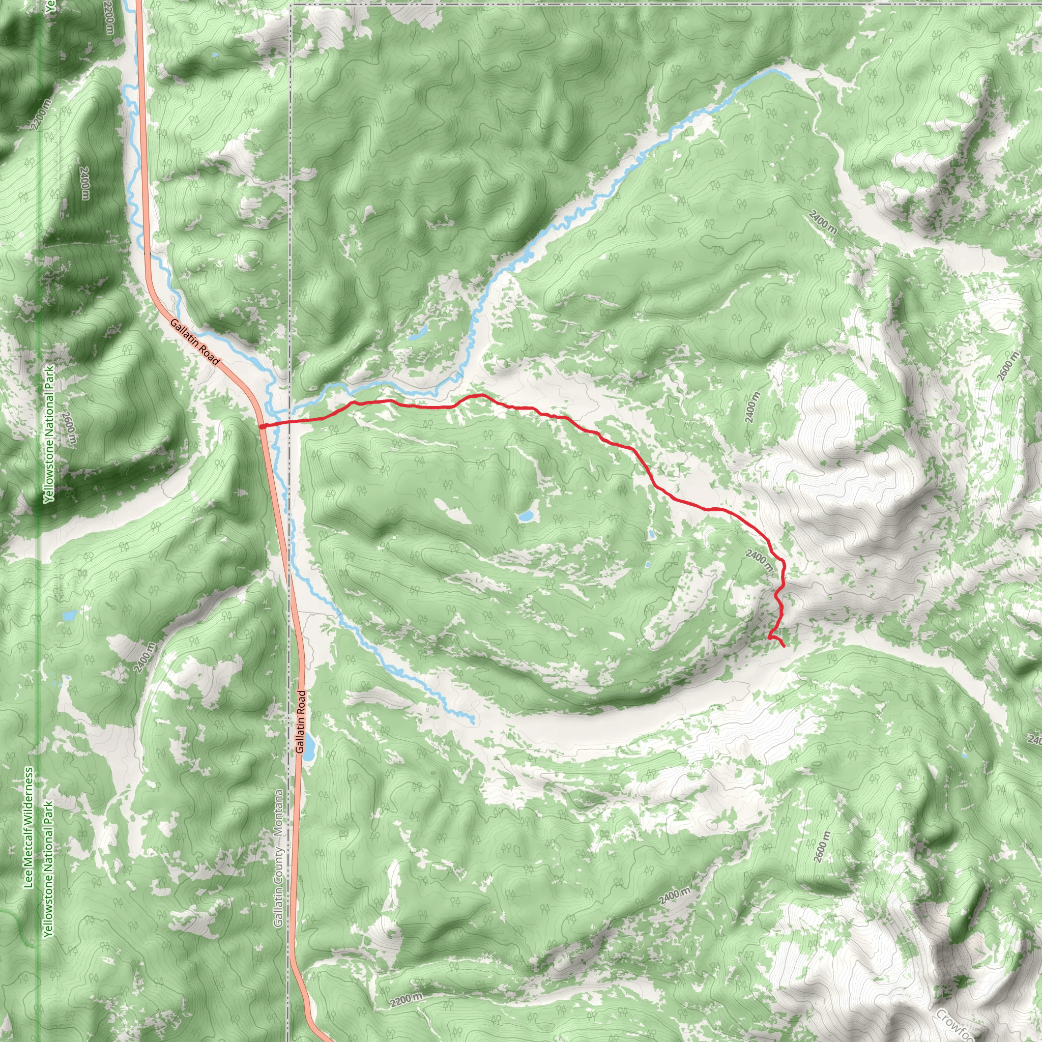 Bighorn Pass Cutoff via Fawn Pass Trail mobile static map