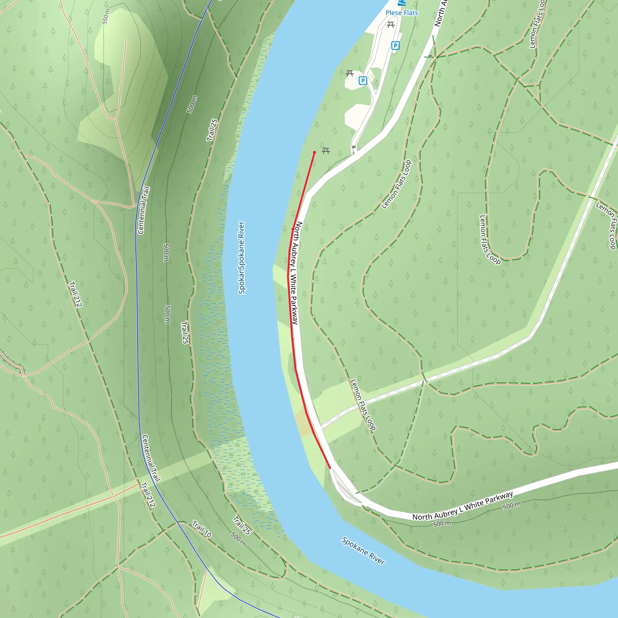 Spokane River mobile static map