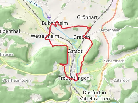 Treuchtlingen and Zollmuhle Loop via Altmuhl