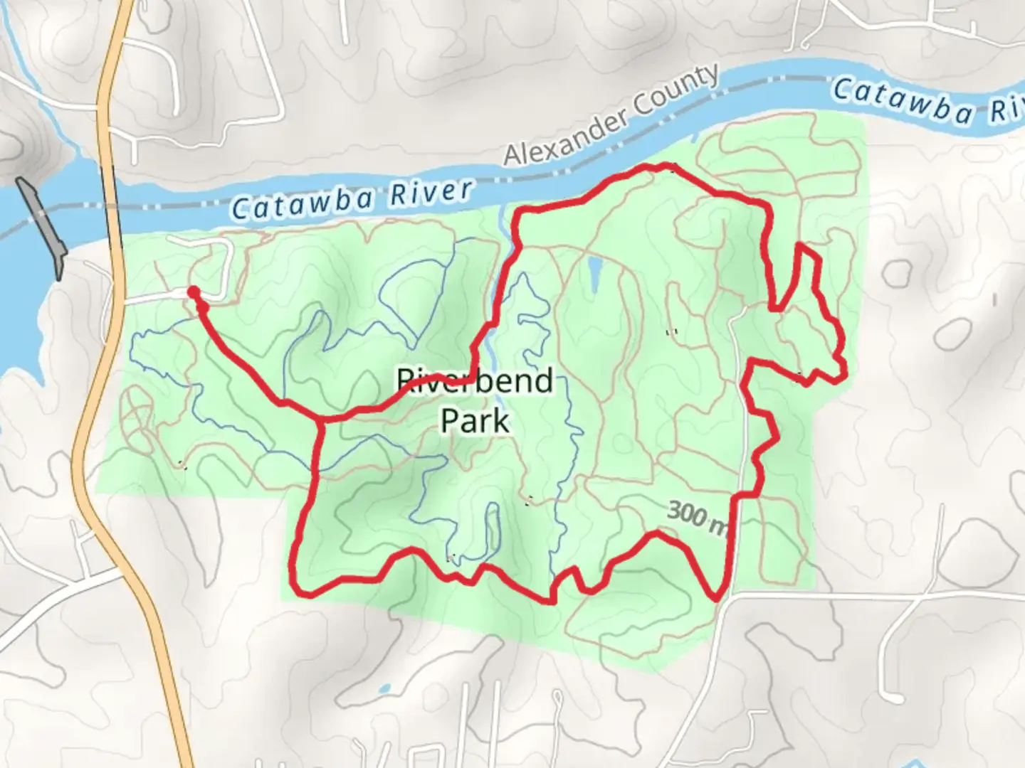 An image depicting the trail Green Loop Trail - Riverbend Park and its surrounding area.