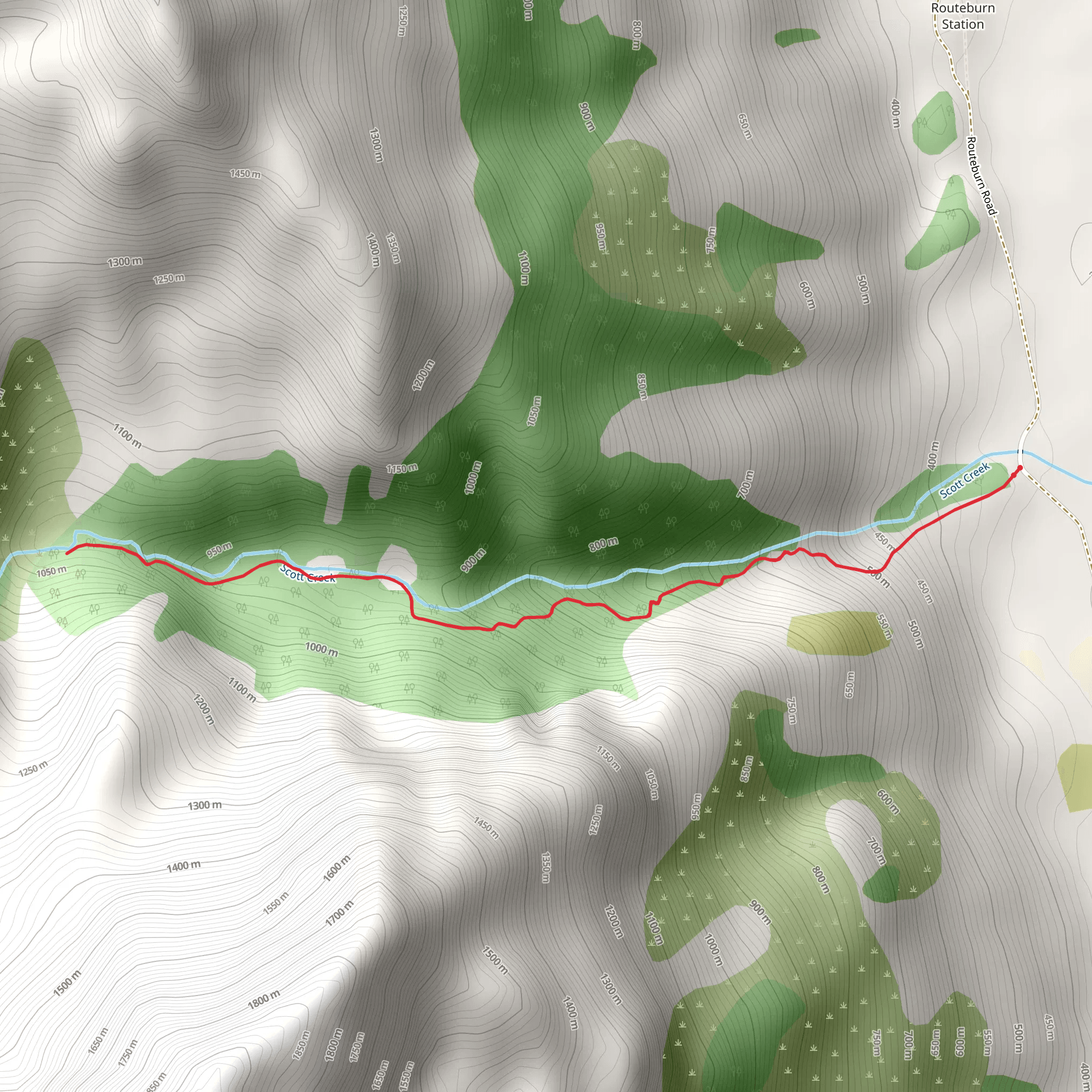 Scott Creek Track mobile static map