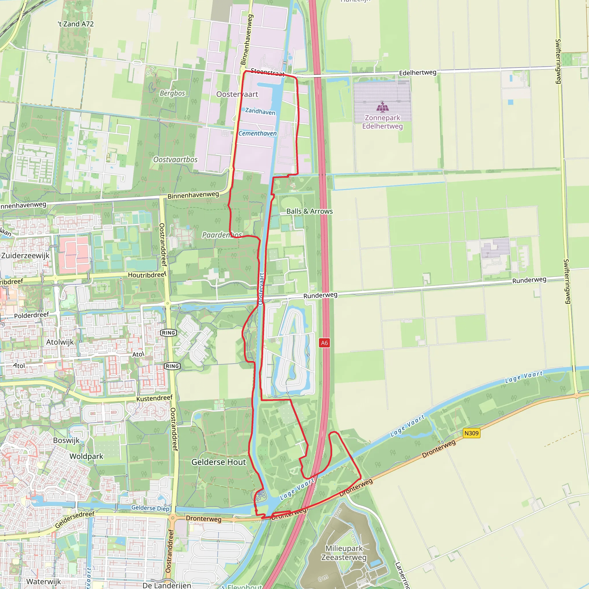 Overijsselse Hout and Buitenhof Loop mobile static map