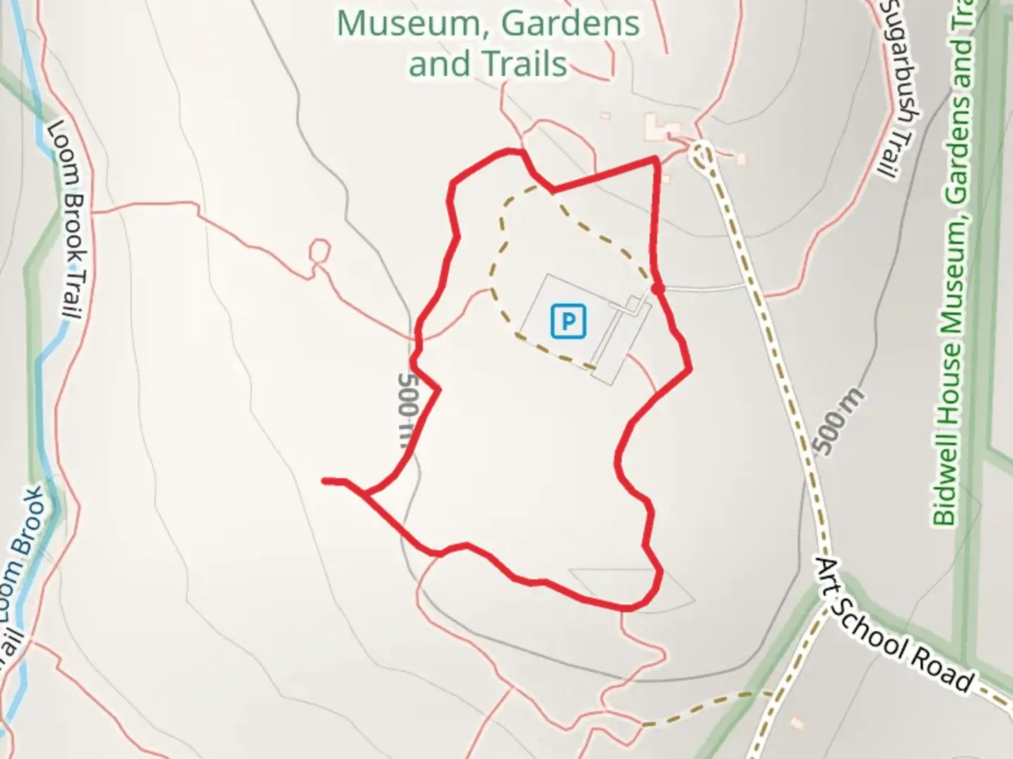 An image depicting the trail Meeting House Loop Trail and its surrounding area.