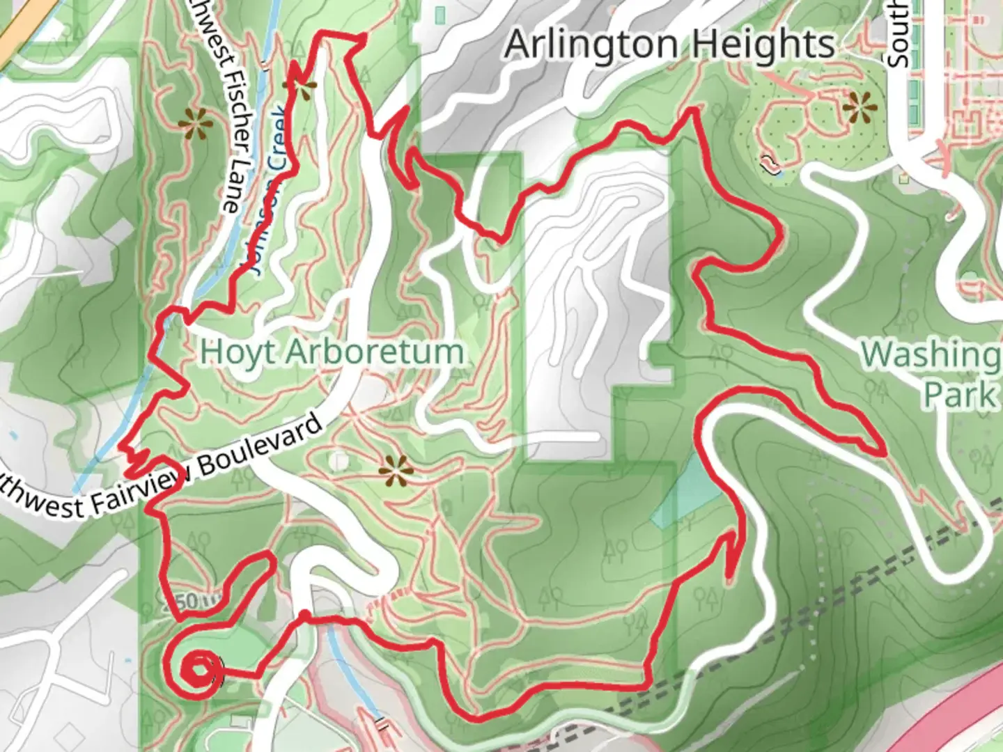 An image depicting the trail Overlook Trail, Wildwood and Redwood Loop Trail and its surrounding area.