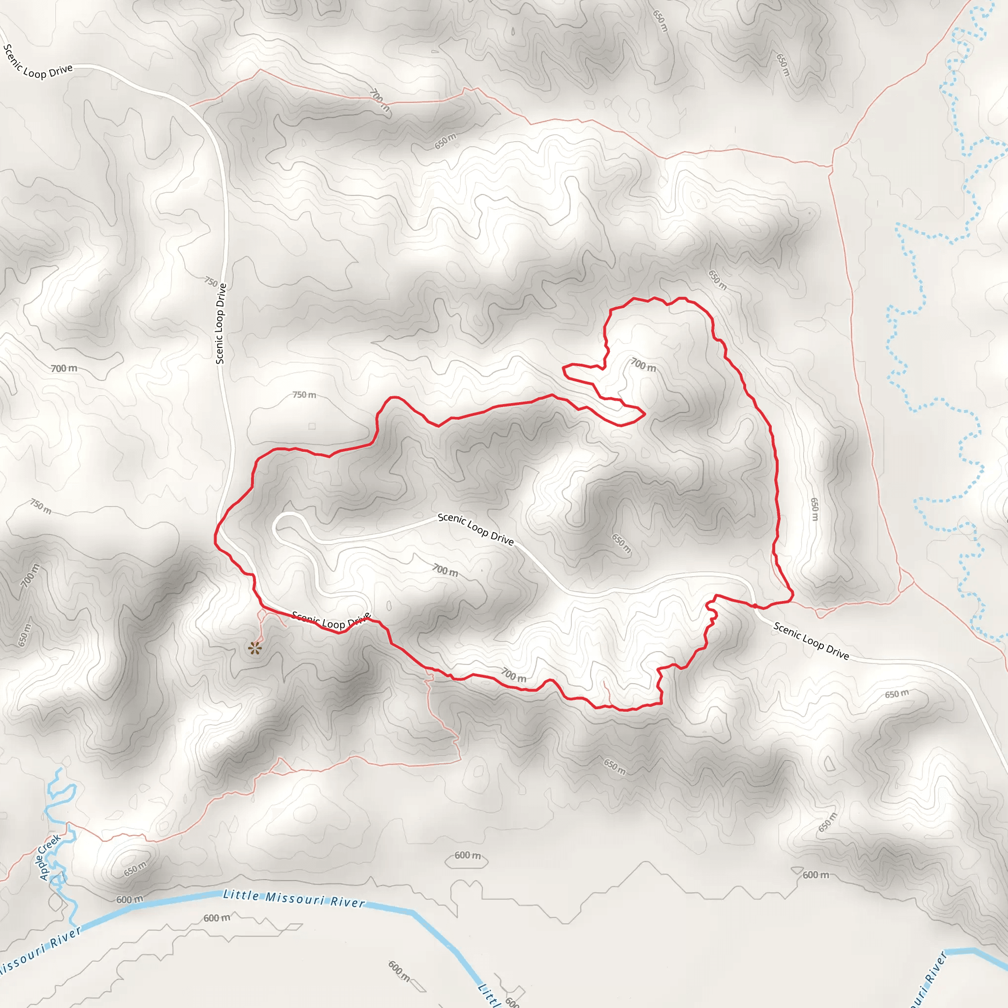 Caprock Coulee and North Achenbach Loop Trail mobile static map