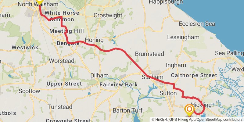 Burnham Thorpe to Portsmouth Walk stage 5 Map