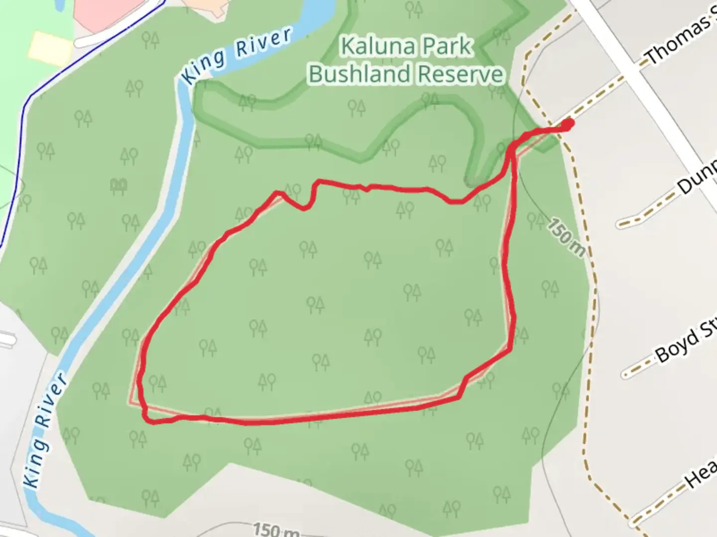 An image depicting the trail Kaluna Island Trail and its surrounding area.