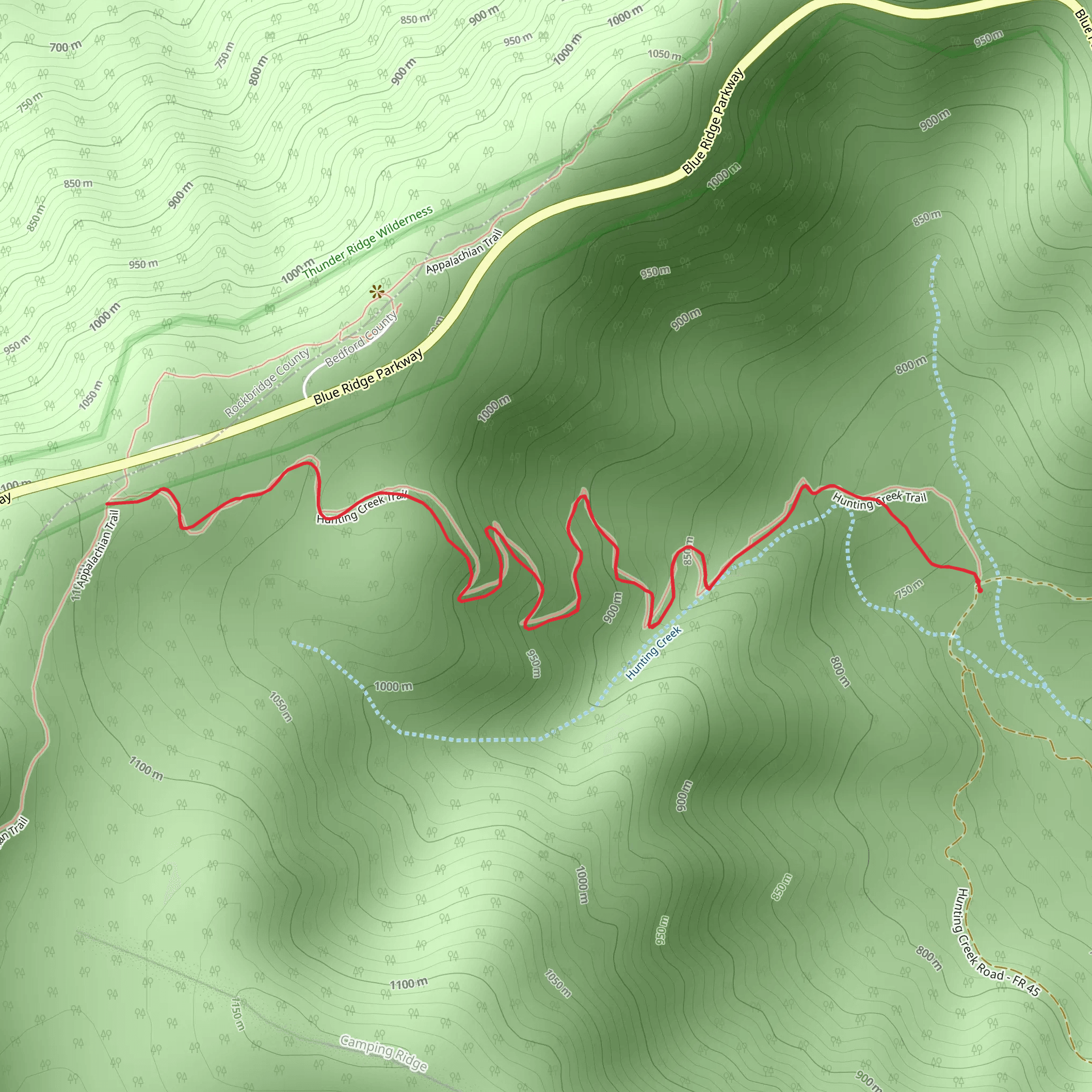 Hunting Creek Trail mobile static map