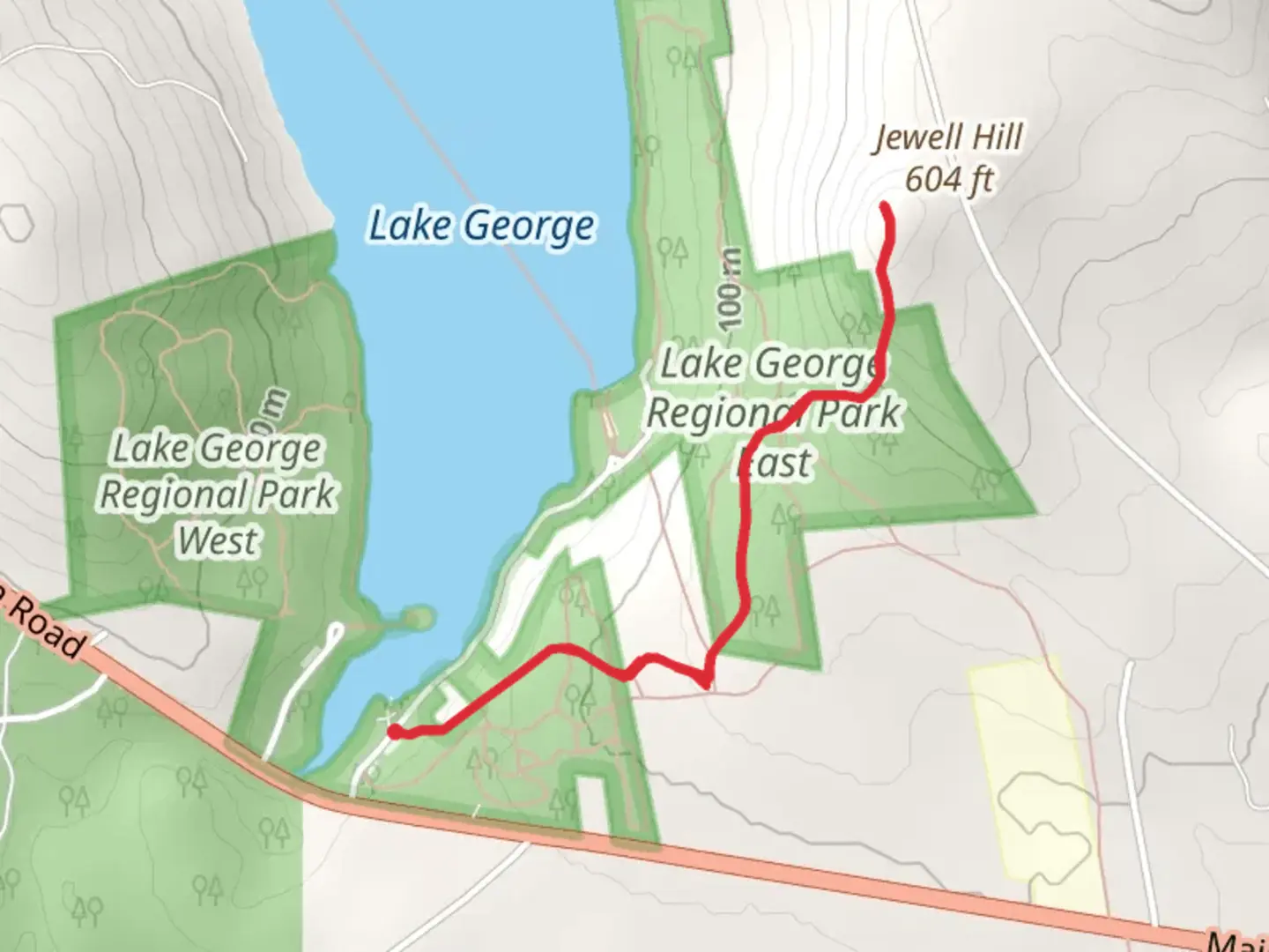 An image depicting the trail Jewell Hill Trail and its surrounding area.