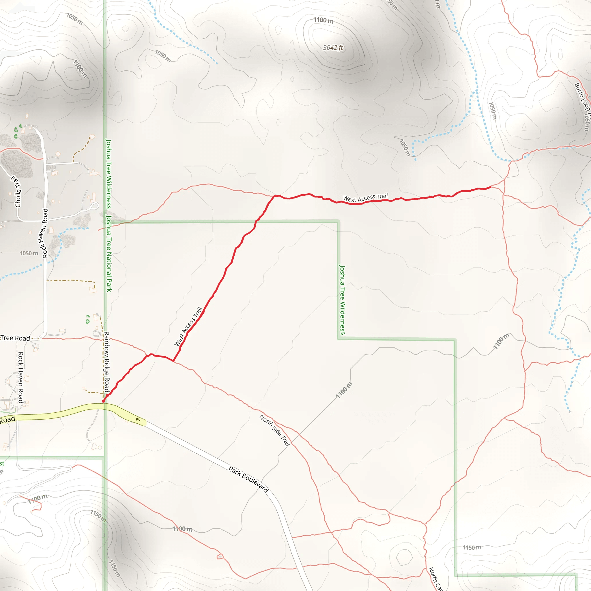West Access Trail mobile static map