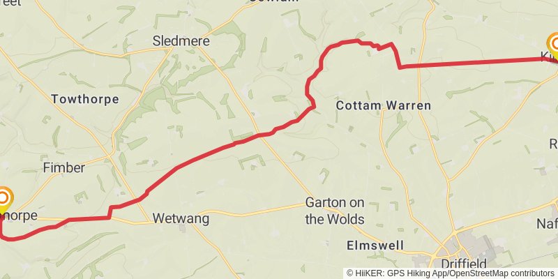 Blackpool to Bridlington - York stage 12 Map