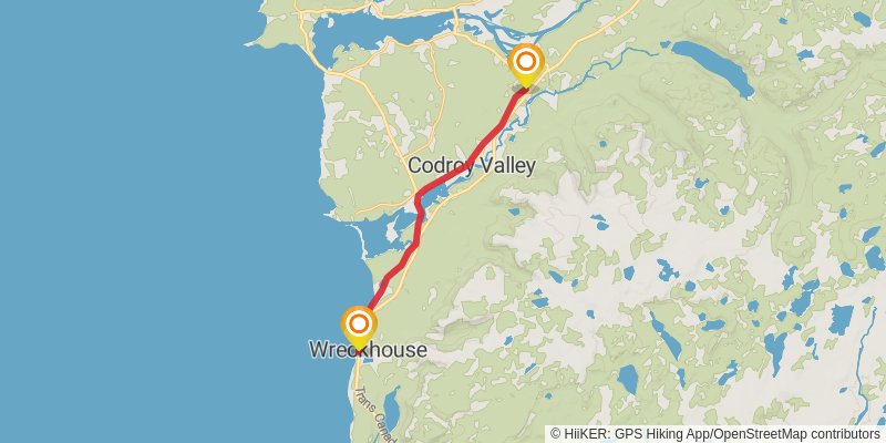 Newfoundland T'railway Trail stage 2 Map