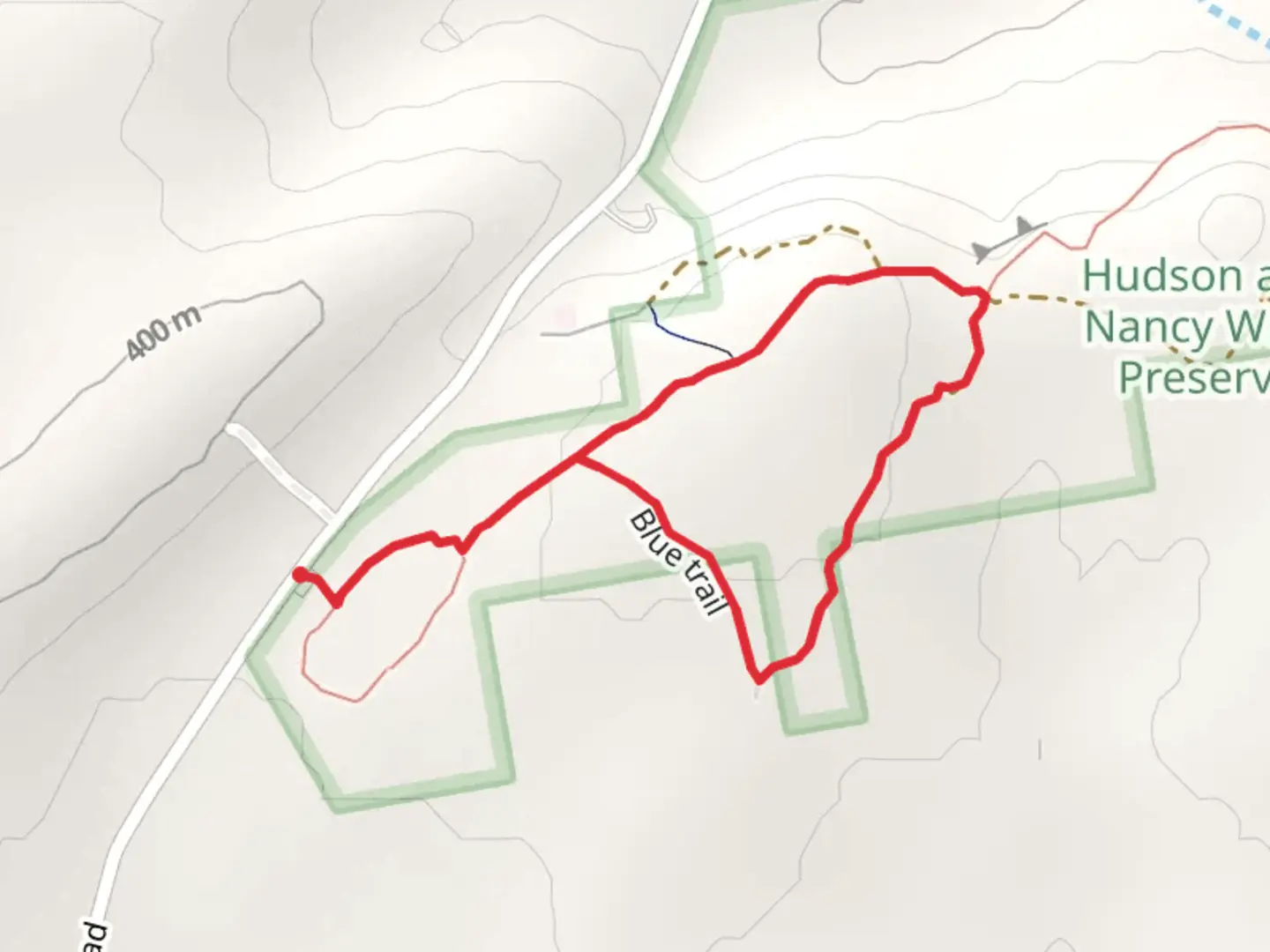 An image depicting the trail Maple Lane White, Yellow and Blue Loop and its surrounding area.