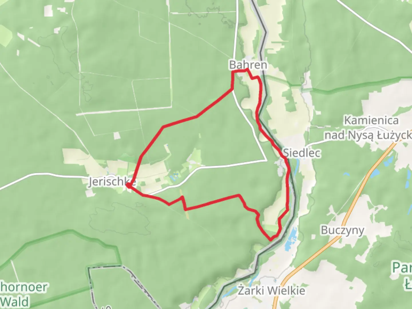 An image depicting the trail Rundweg Jerischker Wald and its surrounding area.