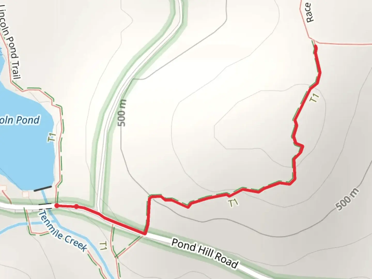 An image depicting the trail Lincoln Pond and its surrounding area.