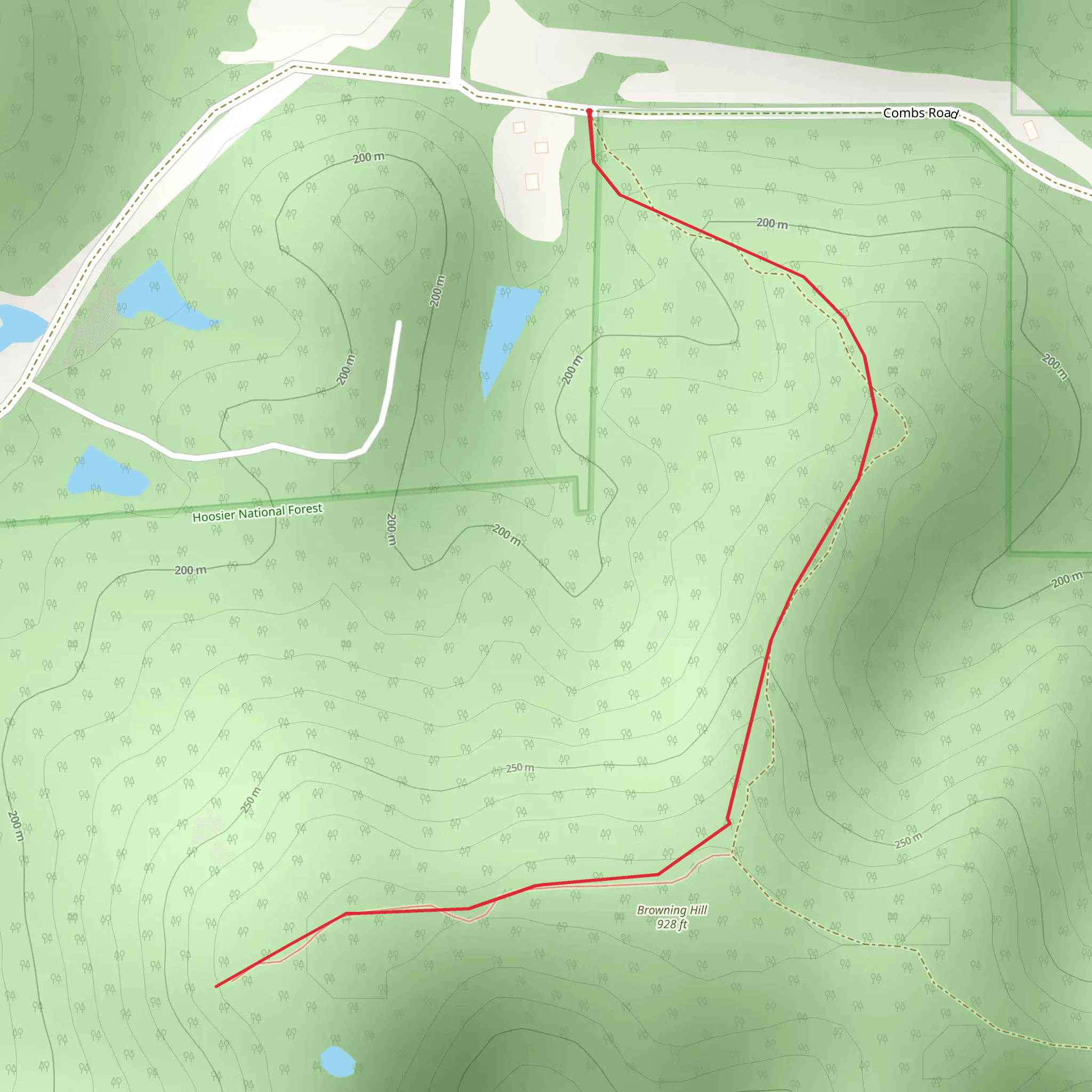 Browning Hill - Combs Road mobile static map