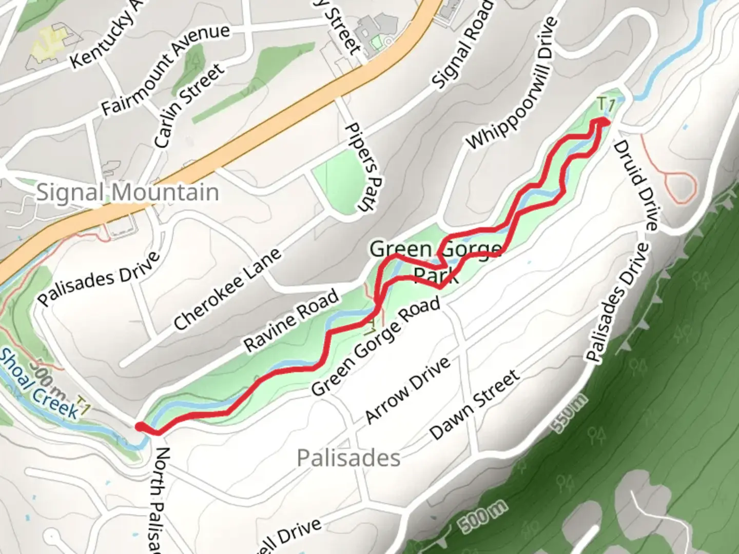 An image depicting the trail Green Gorge Loop Trail and its surrounding area.
