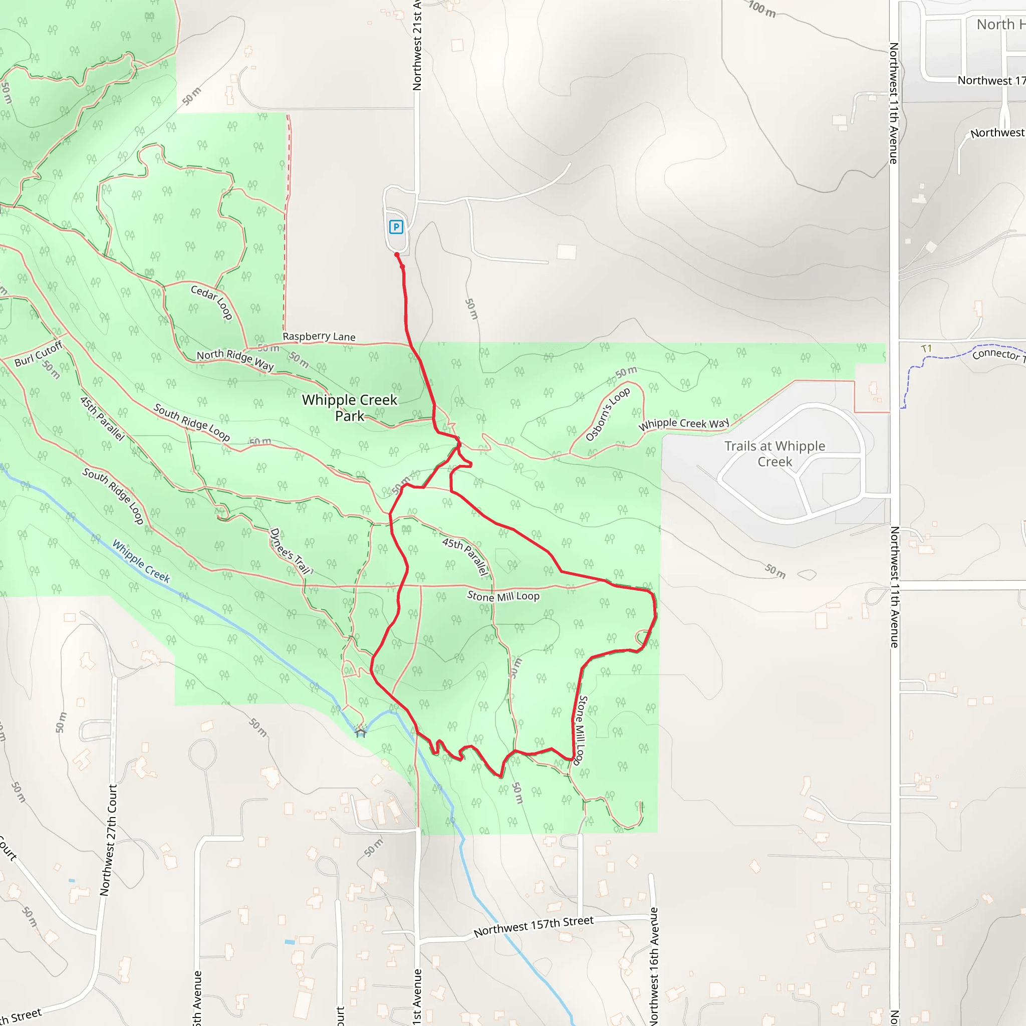 Stone Mill and South Ridge Loop mobile static map