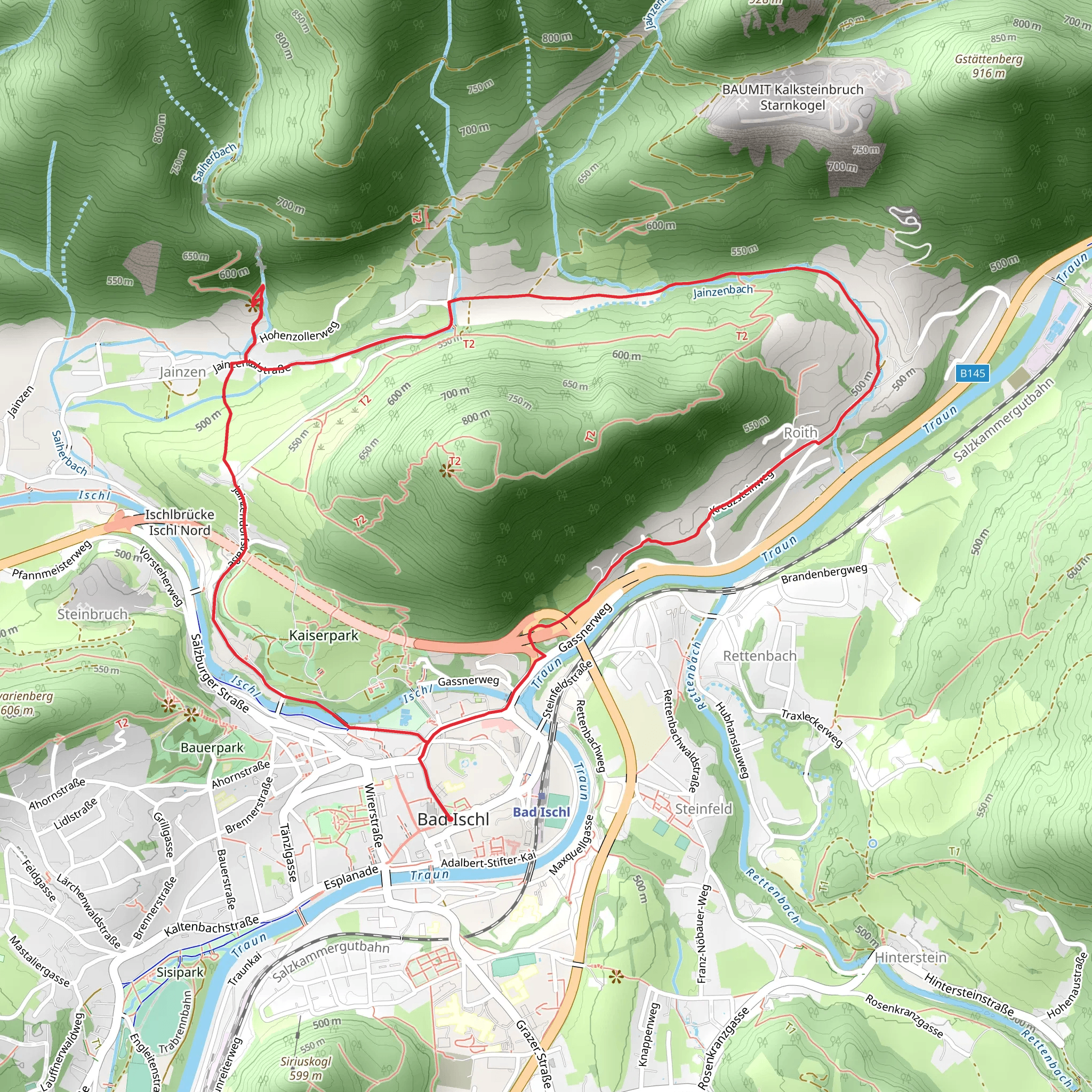 Hohenzoller Waterfall Loop - Jainzen mobile static map