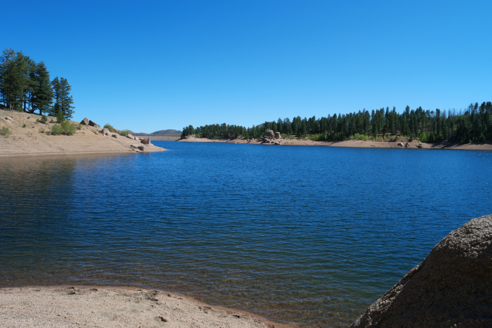 An image depicting the trail Rampart Reservoir Trail and its surrounding area.