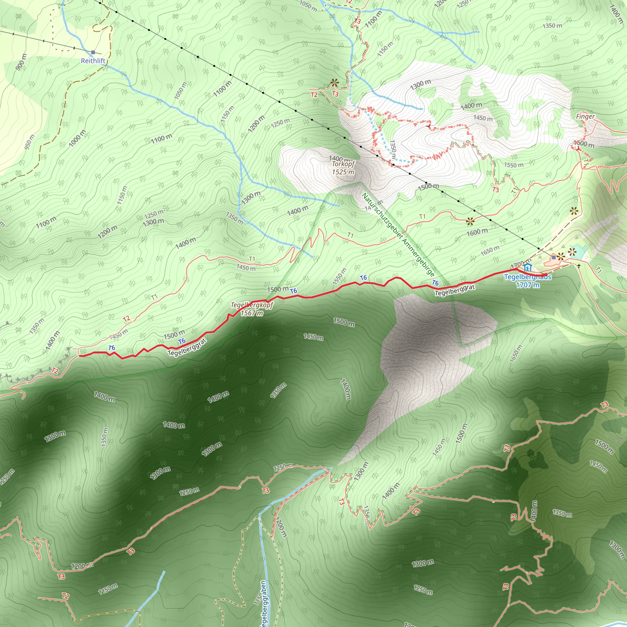 Tegelbergkopf mobile static map