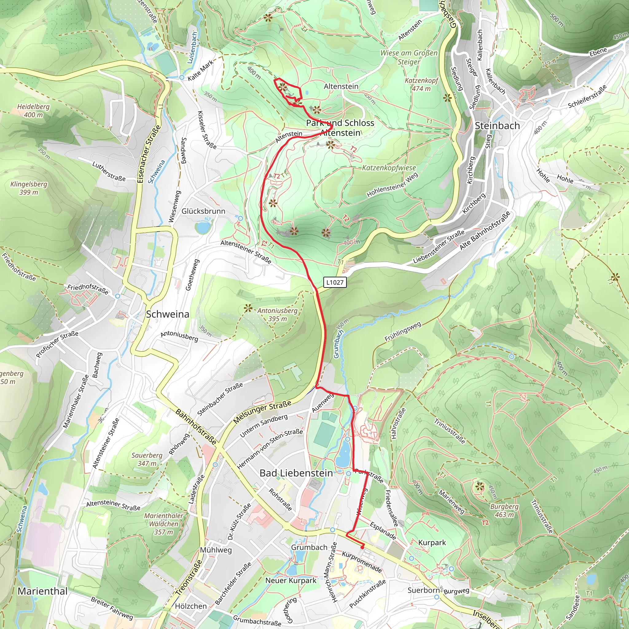 Schloss Altenstein Walk mobile static map