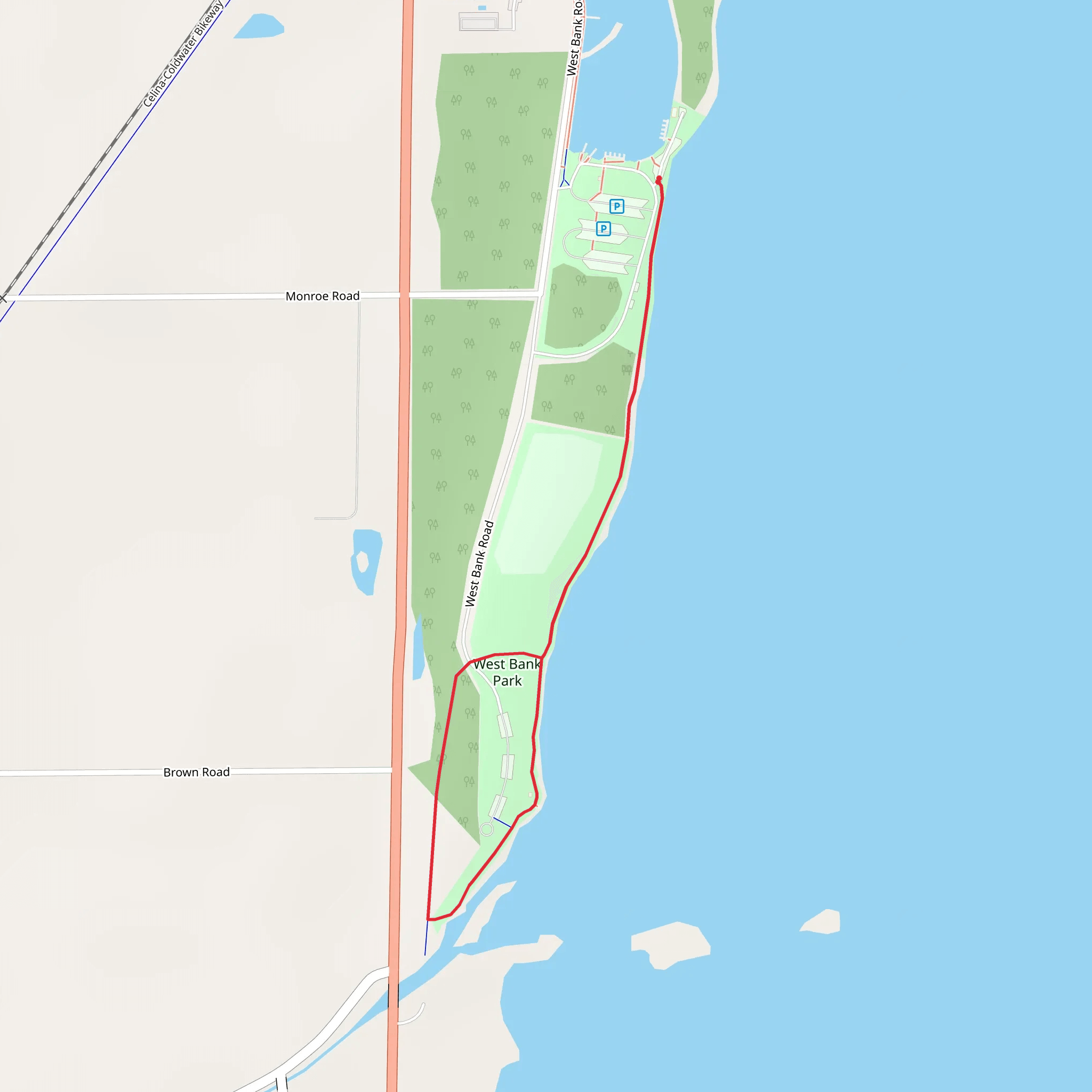 West Bank Park Loop mobile static map