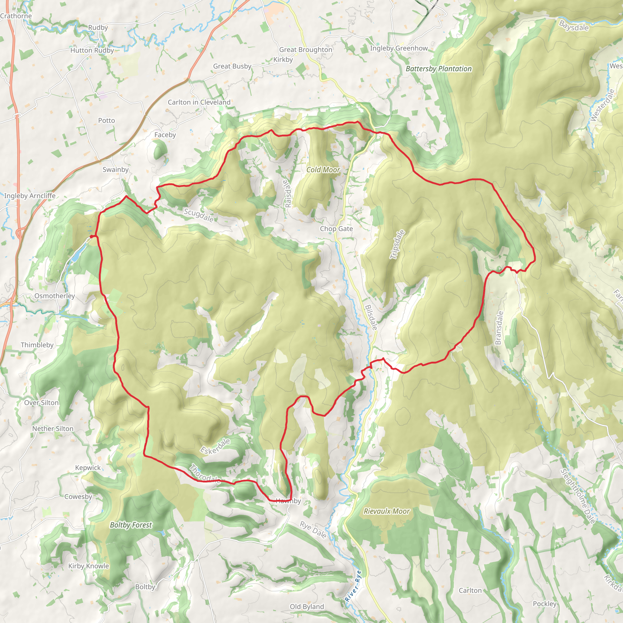Shepherd's Loop in North Yorkshire mobile static map