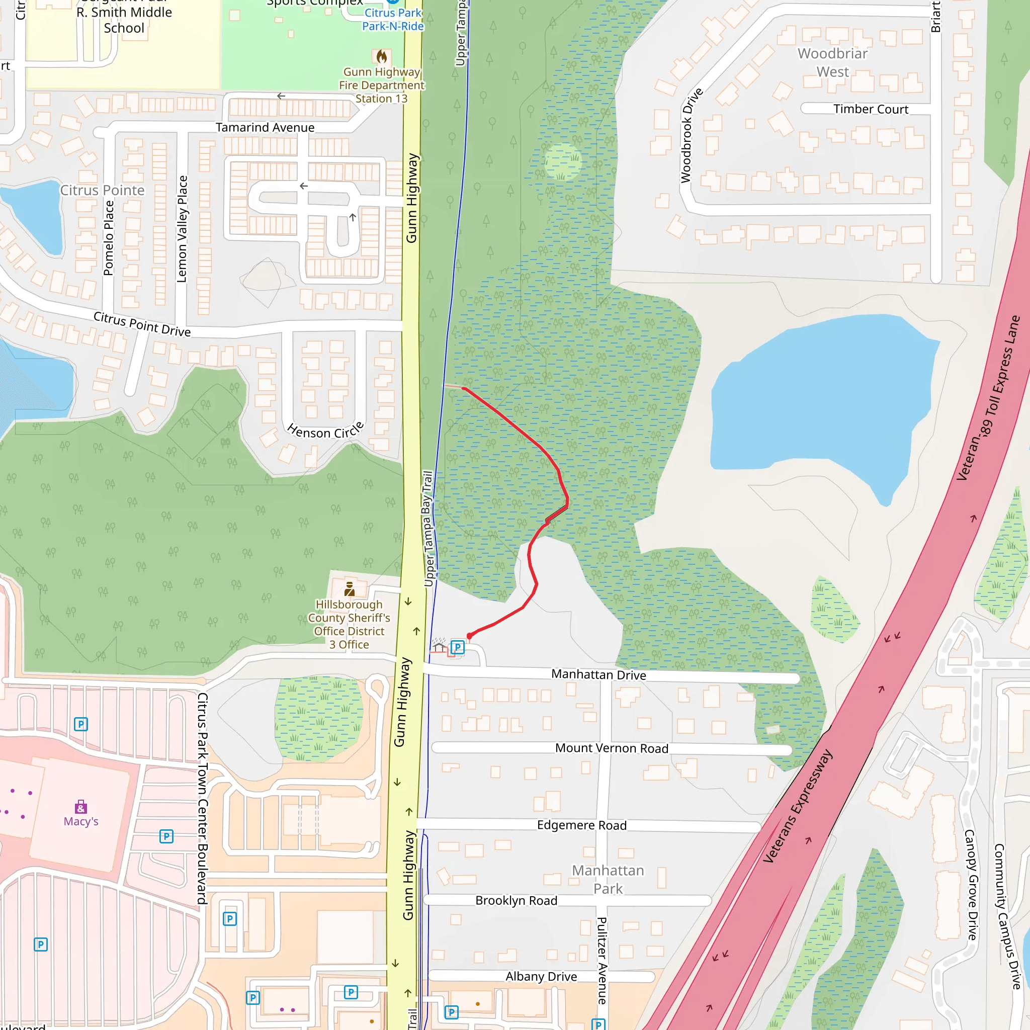 Manhattan Drive mobile static map