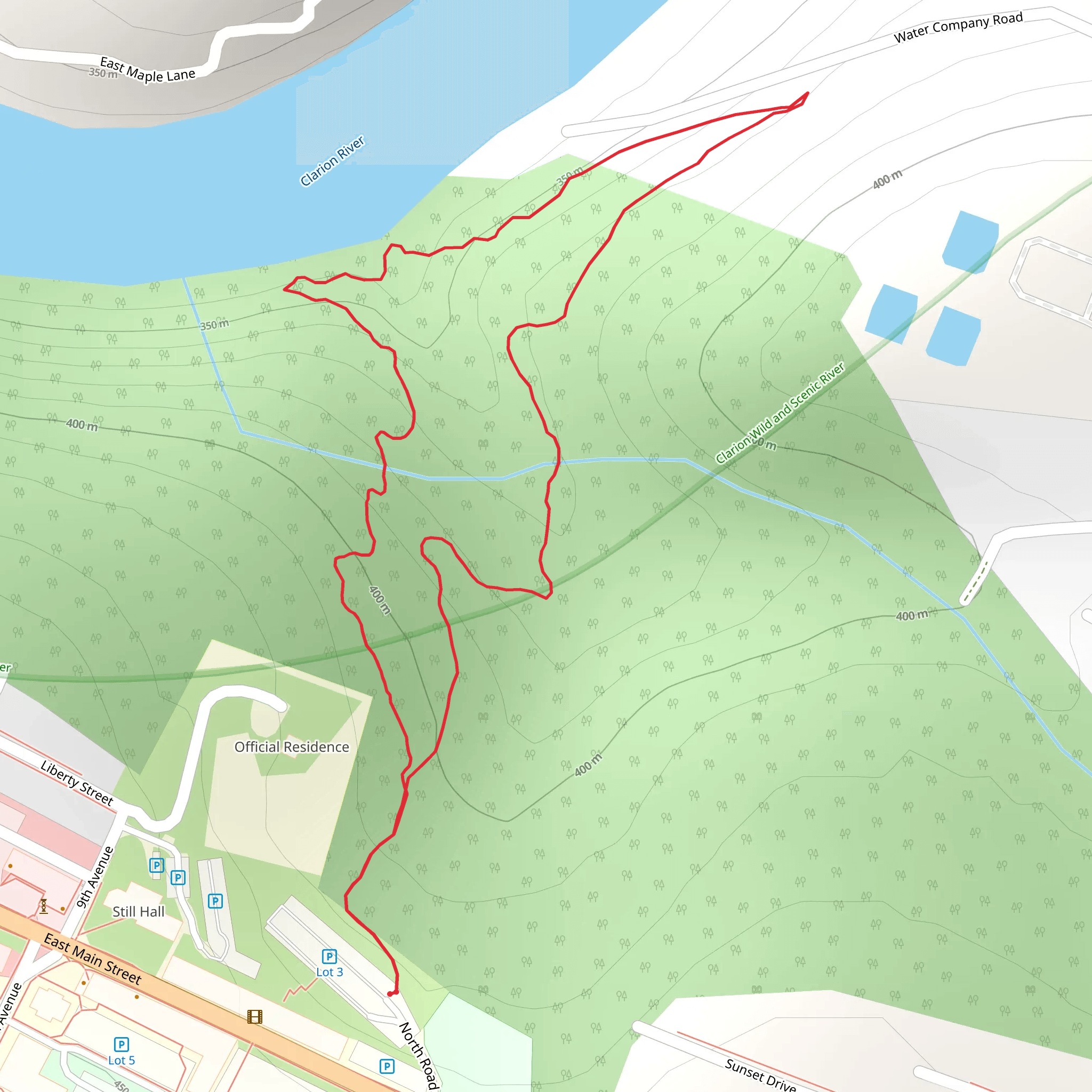 Clarion River from North Road mobile static map