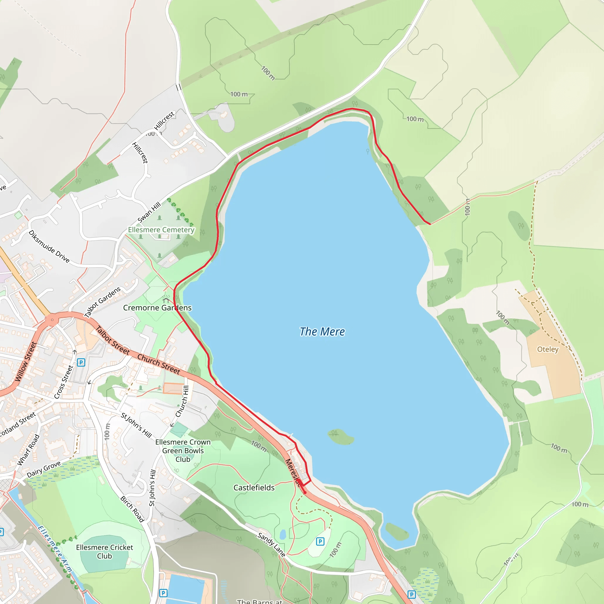 Ellesmere Lake mobile static map