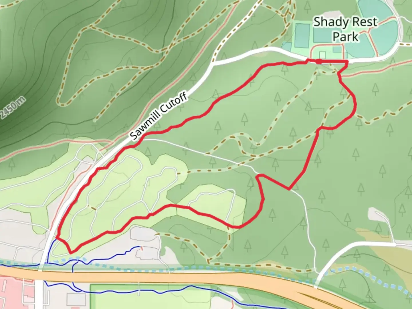 An image depicting the trail Pine Glen Group Campground Loop and its surrounding area.