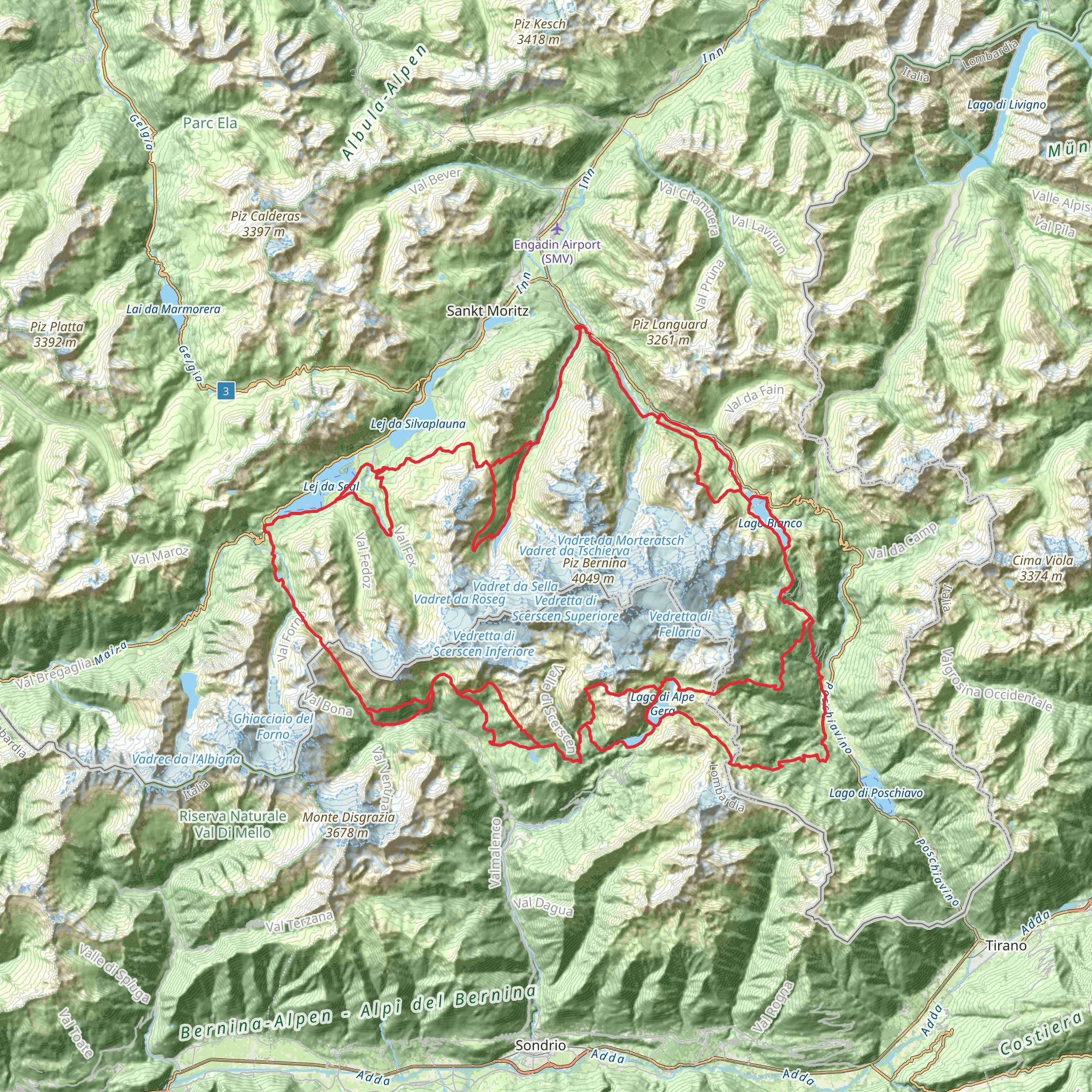 Bernina Trek mobile static map