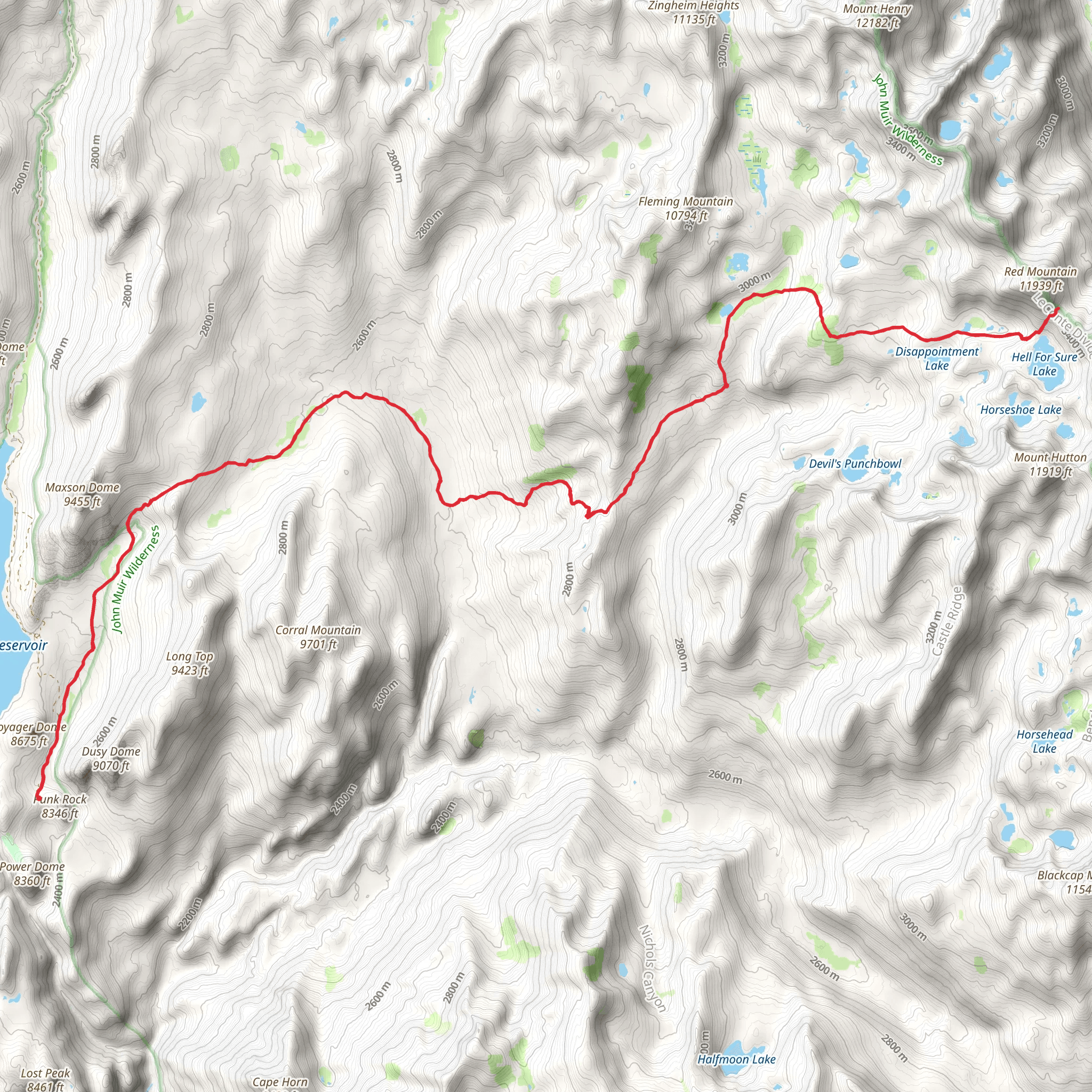 Hell for Sure Pass via Blackcap Trail mobile static map