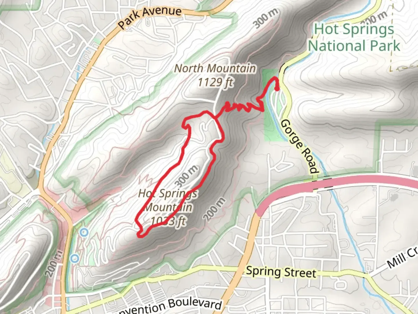 An image depicting the trail Hot Springs Mountain Loop Trail and its surrounding area.