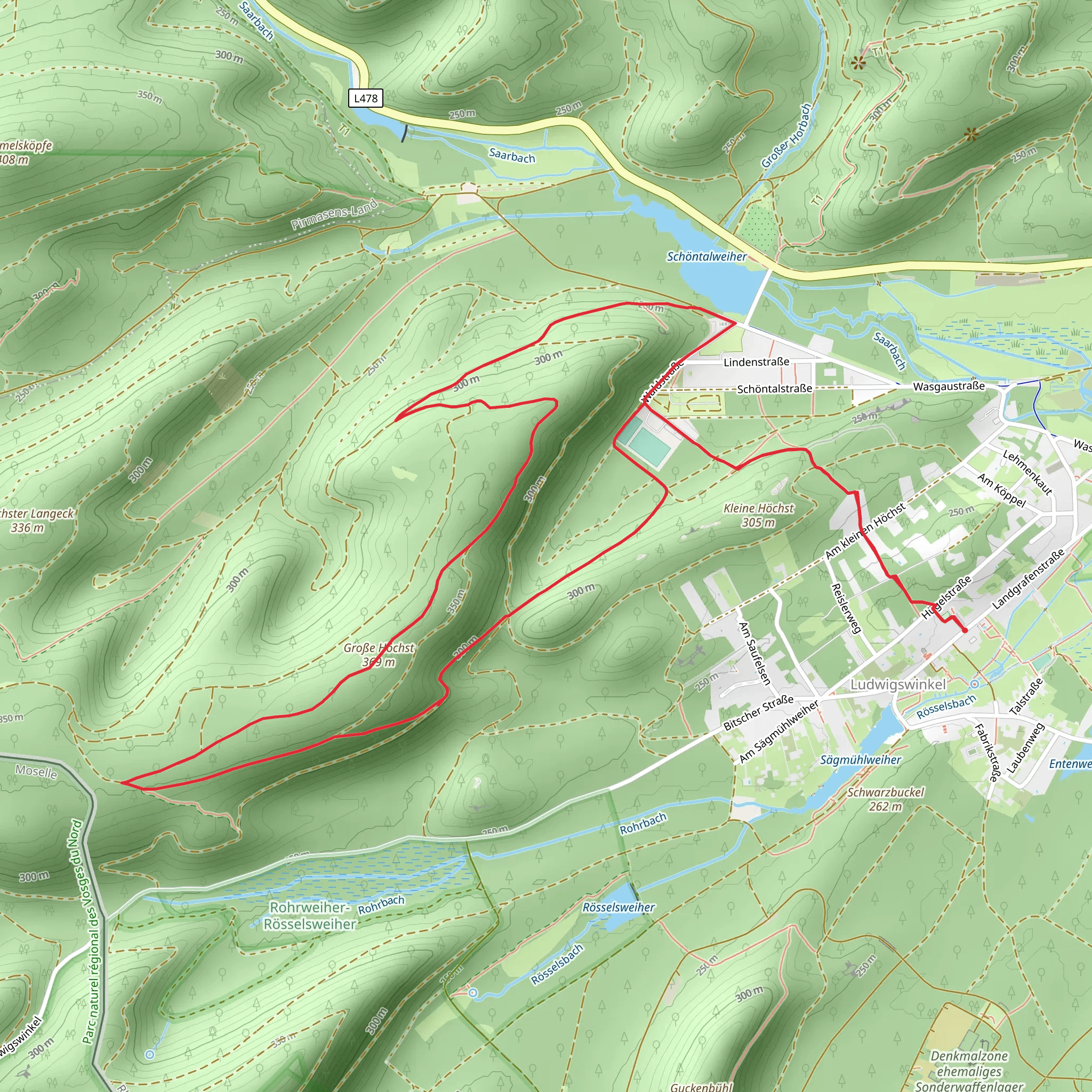 Ludwigswinkel Rundweg 6 mobile static map