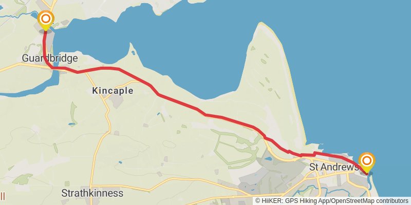 St Columba's Way stage 18 Map