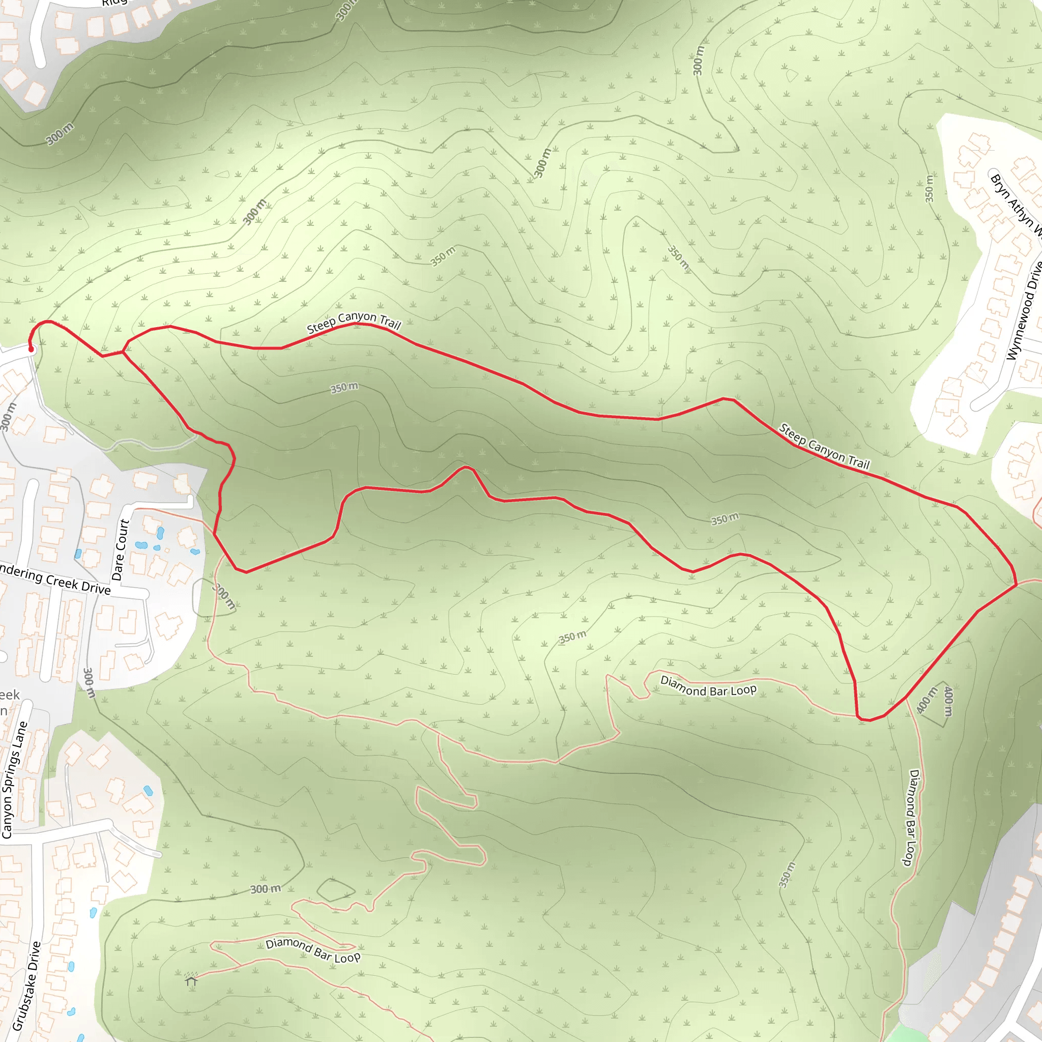 Steep Canyon Loop Trail mobile static map